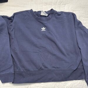 Adidas women’s cropped Navy Sweatshirt